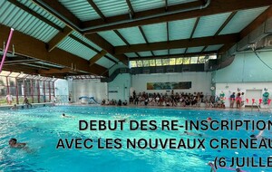 Début des ré-inscriptions (6 juillet 2025)