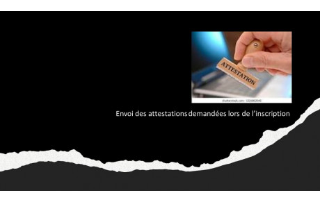 Attestations d'inscription