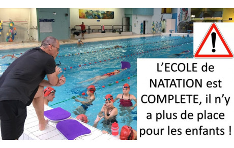 L'Ecole de nage est complète !