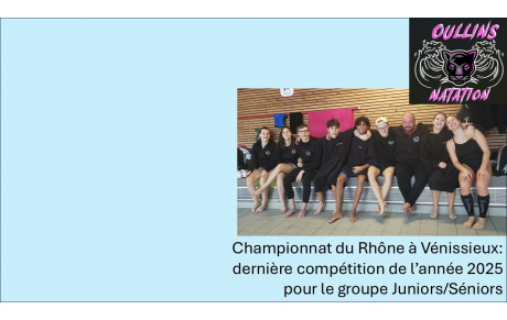 Championnat du Rhône à Vénissieux (19&amp;20 décembre 2025)